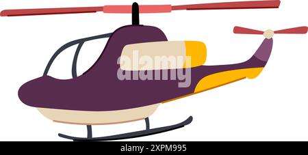 Steuern Sie Hubschrauber Spielzeug Cartoon Vektor Illustration Stock Vektor