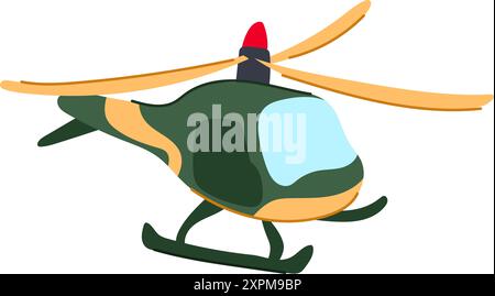 Entfernter Hubschrauber Spielzeug Cartoon Vektor Illustration Stock Vektor