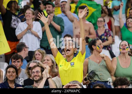 Marseille, Frankreich. August 2024. Sylvain Rostaing/Le Pictorium - Fußball - Halbfinale der Frauen - Brasilien-Spanien - Paris 2024 - 06/08/2024 - Frankreich/Provence-Alpes-Cote d'Azur/Marseille - das Halbfinale der Frauen zwischen Brasilien und Spanien bei den Olympischen Spielen in Paris im Stade de Marseille. Quelle: LE PICTORIUM/Alamy Live News Stockfoto