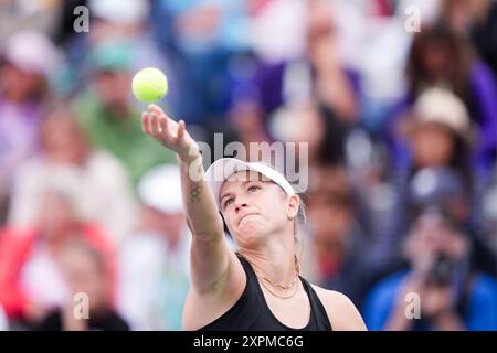 Toronto, Kanada. August 2024. Ellen Perez aus Australien ist am 1. Tag der National Bank Open in Toronto, Kanada, am Dienstag, den 6. August 2024. (Foto: Michael Chisholm/SIPA USA) Credit: SIPA USA/Alamy Live News Stockfoto