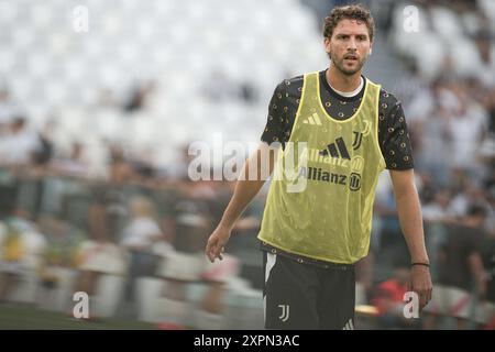 Torino, Italien. August 2024. Juventus' Manuel Locatelli während des Fußballspiels zwischen Juventus und Juvetus Next Gen im Allianz-Stadion in Turin, Nordwesten Italiens - Dienstag, 6. August 2024. Sport - Fußball . (Foto: Marco Alpozzi/Lapresse) Credit: LaPresse/Alamy Live News Stockfoto