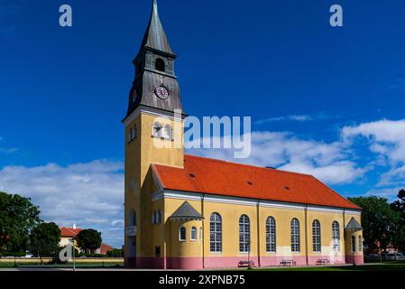 Die Skagen Kirche befindet sich im historischen Stadtzentrum von Skagen Dänemark, erbaut 1841 von Christian Frederik Hansen. Stockfoto