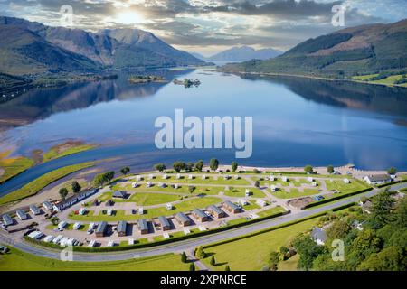 Campingplatz in Invercoe in den Highlands Schottland Stockfoto