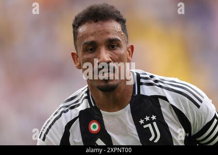 Turin, Italien. August 2024. Danilo von Juventus während des Freundschaftsspiels vor der Saison im Allianz Stadium in Turin. Der Bildnachweis sollte lauten: Jonathan Moscrop/Sportimage Credit: Sportimage Ltd/Alamy Live News Stockfoto