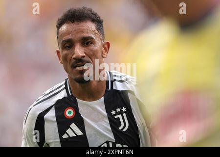 Turin, Italien. August 2024. Danilo von Juventus während des Freundschaftsspiels vor der Saison im Allianz Stadium in Turin. Der Bildnachweis sollte lauten: Jonathan Moscrop/Sportimage Credit: Sportimage Ltd/Alamy Live News Stockfoto