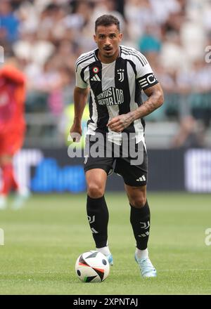 Turin, Italien. August 2024. Danilo von Juventus während des Freundschaftsspiels vor der Saison im Allianz Stadium in Turin. Der Bildnachweis sollte lauten: Jonathan Moscrop/Sportimage Credit: Sportimage Ltd/Alamy Live News Stockfoto