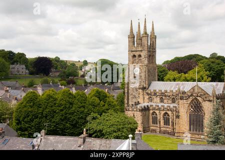 St. John the Baptist Church auch bekannt als „Cathedral of the Peak“, Tideswell, Buxton, Peak District, Derbyshire, England Stockfoto