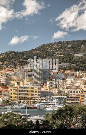 Blick auf den Jachthafen von Monte Carlo, Monaco Stockfoto
