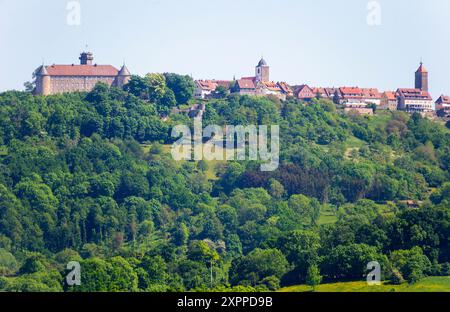 Die Stadt Waldenburg, Hohenlohe, Baden-Württemberg, Deutschland Stockfoto