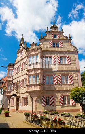 Historisches Gasthaus zum Engel, Renaissancebau in Bad Bergzabern, Rheinland-Pfalz, Deutschland Stockfoto