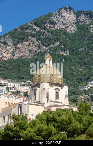 Kirche Santa Maria Assunta, Positano, Amalfiküste, Salerno, Kampanien, Süditalien, Italien, Europa, Mittelmeer Stockfoto