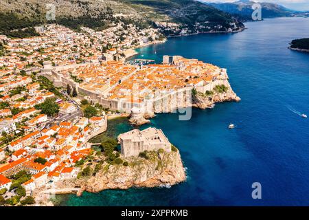 Fort Lovrijenac von Dubrovnik Stadt Kroatien. Festung Lovrijenac, über dem Westhafen. Dubrovnik historische Stadt Kroatien in Dalmatien. UNESCO-Welt Stockfoto