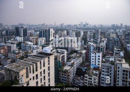 Blick über die Stadt vom Dach des Sarina Hotels, Dhaka, Dhaka, Bangladesch, Asien Stockfoto