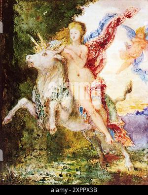 Europa und der Stier (ca. 1869), 15,2 x 12,2 cm, Wadsworth Atheneum Gustave Moreau - Stockfoto