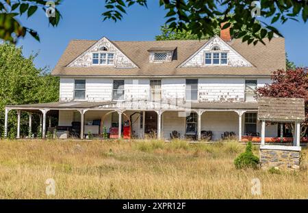 Altes, negelkiertes Haus am 1. regis Court in East hampton, ny Stockfoto