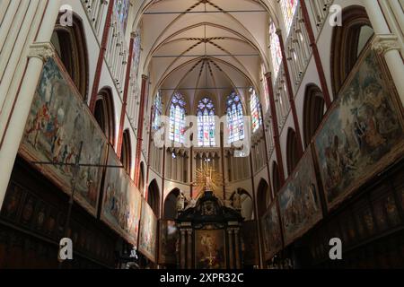 Die Kathedrale St. Salvator, auch bekannt als Kathedrale des Heilands und St. Donat, ist die römisch-katholische Kathedrale von Brügge, Belgien und beherbergt die Brügge Orgel Stockfoto