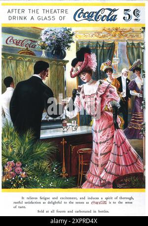 1906 Coca-Cola-Werbespot Stockfoto