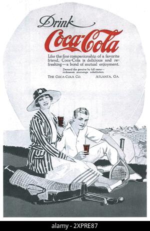 1917 Coca-Cola-Werbespot Stockfoto