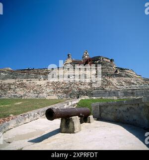 San Felipe Schloss (16.-17. Jh.). Cartagena de Indias. Kolumbien Stockfoto