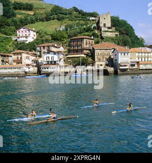 Pasajes de San Juan (Pasai Donibane), Blick von Pasajes de San Pedro. Guipúzcoa. Spanien Stockfoto