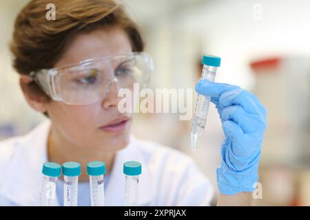 Forscher, biologisches Testlabor, Tecnalia Foundation, Technologie- und Forschungszentrum, San Sebastian Technological Park, Donostia, Gipuzkoa, Ba Stockfoto