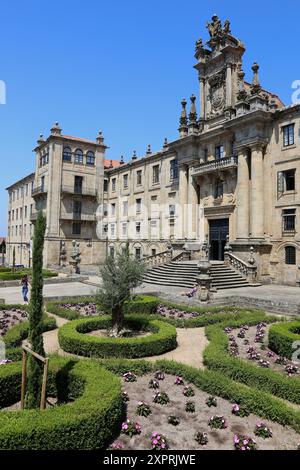 Mosteiro de San Martiño Pinario, Praza da Inmaculada, Santiago De Compostela, ein Coruña Provinz, Galizien, Spanien. Stockfoto