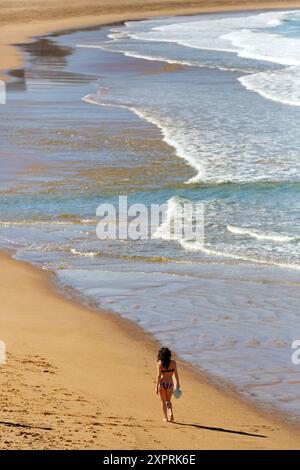La Zurriola Strand, Donostia (San Sebastian), Baskenland, Spanien Stockfoto
