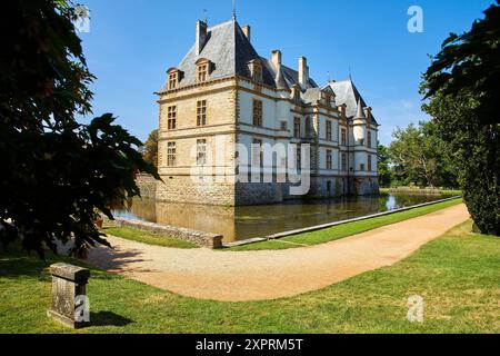 Schloss von Cormatin, Saone-et-Loire, Region Burgund, Maconnais, Frankreich, Europa Stockfoto