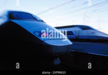 TGV (Hochgeschwindigkeitszug). Hendaye. Frankreich (spanisch-französischen Grenze) Stockfoto