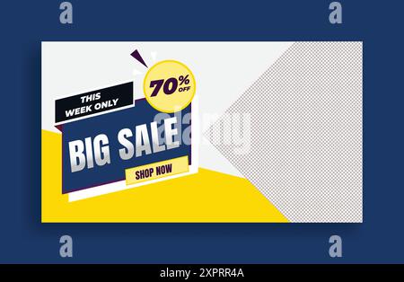 Black Friday Sonderangebot für horizontales Bannerdesign Stock Vektor