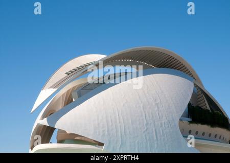 Palau de Les Arts, Stadt der Künste und Wissenschaften. Valencia, Comunidad Valenciana, Spanien. Stockfoto