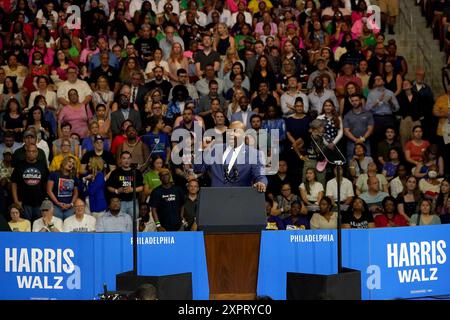 Pa. 06. August 2024. Jaime Harrison bei einem öffentlichen Auftritt für die Kamala Harris Präsidentschaftswahlkampagne, Liacouras Center an der Temple University, Philadelphia, PA, 6. August 2024. Quelle: Kristin Callahan/Everett Collection/Alamy Live News Stockfoto