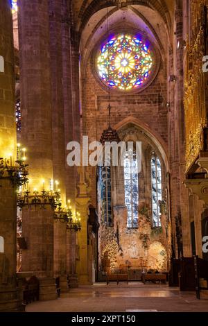 Kapelle der Eucharistischen Anbetung, 2007, von Miquel Barceló, Kathedrale von Mallorca, XIII Jahrhundert, Historisch-Künstlerisch, Palma, Mallorca, Balearen, Spai Stockfoto