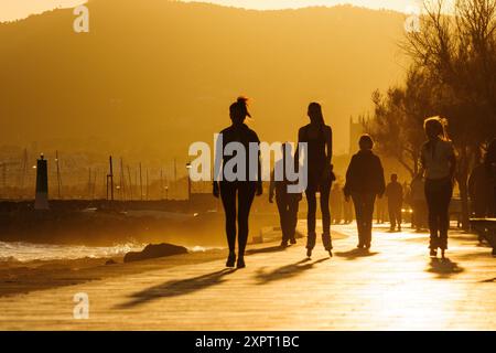 zu Fuß, Es Molinar, Molinar, Palma, Mallorca, Balearen, Spanien, Europa. Stockfoto