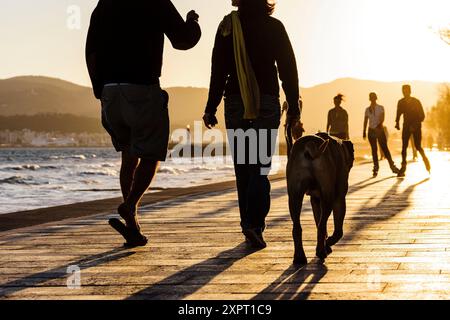 zu Fuß, Es Molinar, Molinar, Palma, Mallorca, Balearen, Spanien, Europa. Stockfoto