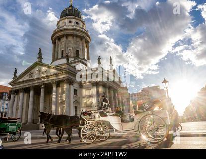 Deutscher Dom (Catedral Alemana). Gendarmenmarkt (Mercado de Los Gendarmen). Berlin, Deutschland Stockfoto