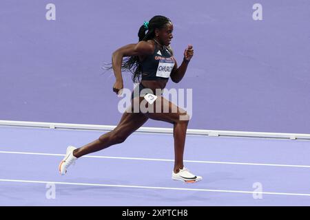 PARIS, FRANKREICH. August 2024. Victoria Ohuruogu aus Großbritannien während des 400-m-Halbfinales der Leichtathletik-Frauen am zwölften Tag der Olympischen Spiele 2024 in Paris, Frankreich. Quelle: Craig Mercer/Alamy Live News Stockfoto