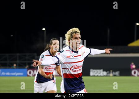 Hamilton, Ontario, 7. Februar 2024. Der CONCACAF Champions Cup 1. Forge FC aus Kanada richtet das Spiel gegen Chivas Guadalajara aus Mexiko aus Stockfoto