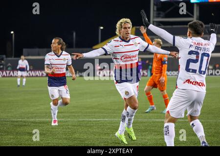 Hamilton, Ontario, 7. Februar 2024. Der CONCACAF Champions Cup 1. Forge FC aus Kanada richtet das Spiel gegen Chivas Guadalajara aus Mexiko aus Stockfoto