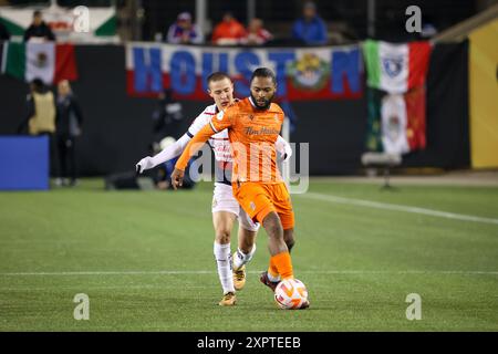 Hamilton, Ontario, 7. Februar 2024. Der CONCACAF Champions Cup 1. Forge FC aus Kanada richtet das Spiel gegen Chivas Guadalajara aus Mexiko aus Stockfoto