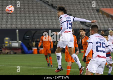 Hamilton, Ontario, 7. Februar 2024. Der CONCACAF Champions Cup 1. Forge FC aus Kanada richtet das Spiel gegen Chivas Guadalajara aus Mexiko aus Stockfoto