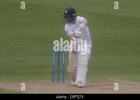 Chester le Street, England, 14. April 2023. Jake Libby trat für Worcestershire in einem Spiel der County Championship Division 2 gegen Durham im Seat Unique Riverside, Chester le Street, an. Quelle: Colin Edwards Stockfoto