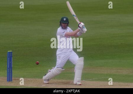 Chester le Street, England, 14. April 2023. Jake Libby trat für Worcestershire in einem Spiel der County Championship Division 2 gegen Durham im Seat Unique Riverside, Chester le Street, an. Quelle: Colin Edwards Stockfoto