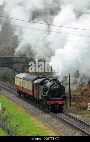 '42073' nähert sich Newby Bridge Halt. Stockfoto