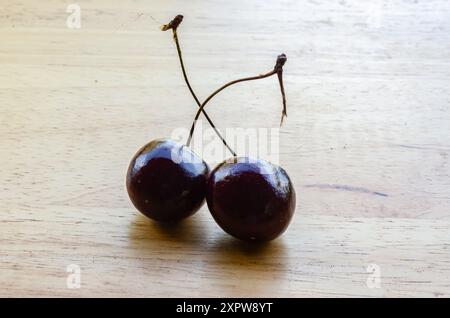 Prunus Avium Kirschen Stockfoto