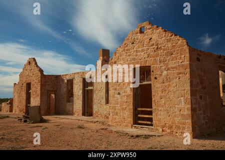 Ehemaliges Transcontinental Hotel (und ehemaliges Bush Nursing Home and Boarding House), Farina Ghost Town, Outback South Australia, Australien Stockfoto