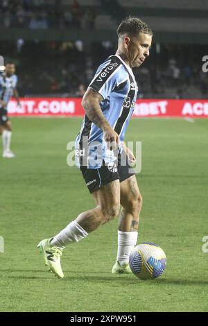 Curitiba, Brasilien. August 2024. PR - CURITIBA - 08/07/2024 - BRASILIEN CUP 2024, GREMIO x CORINTHIANS - Soteldo Spieler von Gremio während des Spiels gegen Corinthians im Couto Pereira Stadion für die Brasilien Cup Meisterschaft 2024. Foto: Gabriel Machado/AGIF Credit: AGIF/Alamy Live News Stockfoto