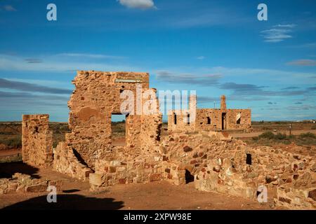 Ruins of Exchange Hotel and Post Office, Farina Ghost Town, Outback South Australia, Australien Stockfoto