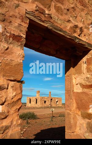 Ruins of Exchange Hotel and Post Office, Farina Ghost Town, Outback South Australia, Australien Stockfoto