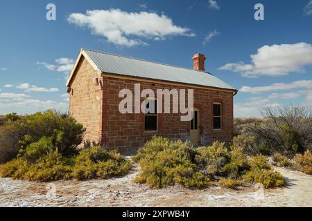 Historisches Cottage, Coward Springs, Oodnadatta Track, Outback, South Australia, Australien Stockfoto